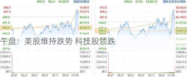 午盘：美股维持跌势 科技股领跌