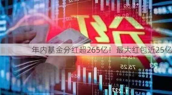 年内基金分红超265亿！最大红包近25亿