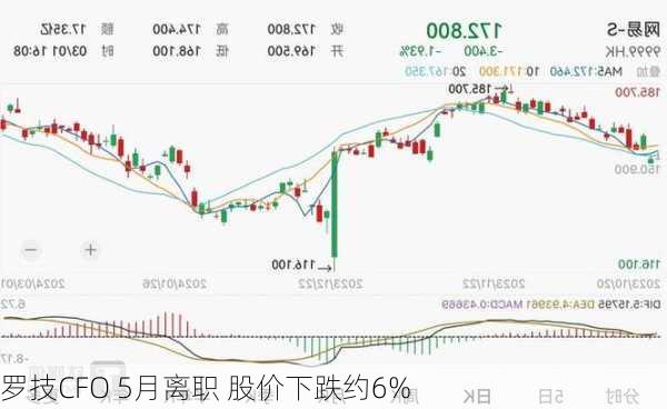 罗技CFO 5月离职 股价下跌约6%