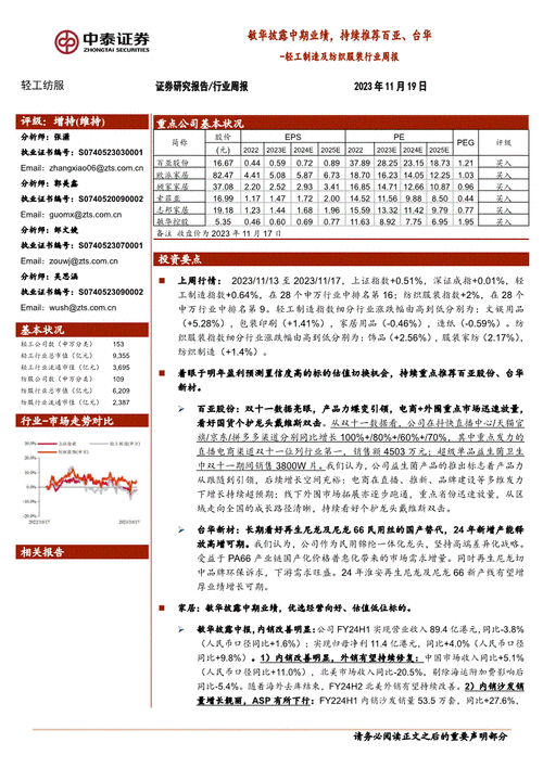 纺织服装行业周报：港股23年业绩陆续披露 运动板块表现优秀