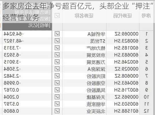 多家房企去年净亏超百亿元，头部企业“押注”经营性业务