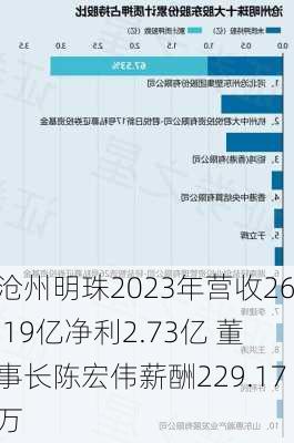 沧州明珠2023年营收26.19亿净利2.73亿 董事长陈宏伟薪酬229.17万