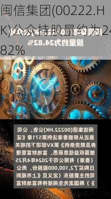 闽信集团(00222.HK)公众持股量约为24.82%