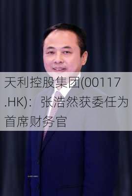 天利控股集团(00117.HK)：张浩然获委任为首席财务官