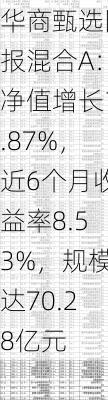 华商甄选回报混合A：净值增长1.87%，近6个月收益率8.53%，规模达70.28亿元