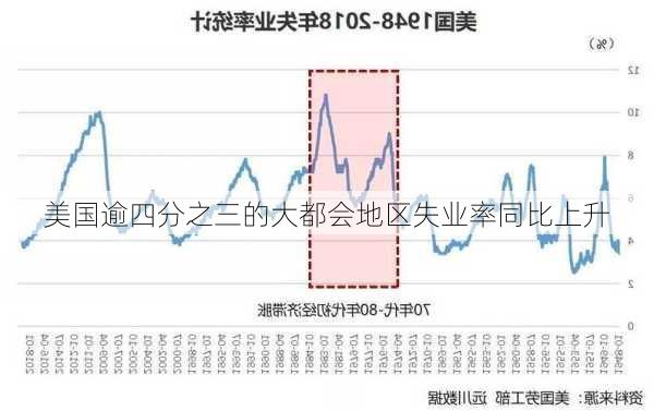 美国逾四分之三的大都会地区失业率同比上升