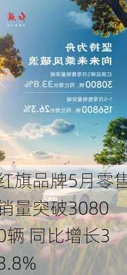 红旗品牌5月零售销量突破30800辆 同比增长33.8%