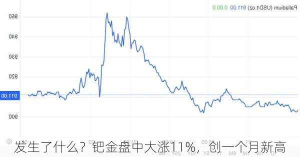 发生了什么？钯金盘中大涨11%，创一个月新高