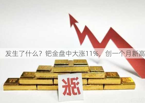 发生了什么？钯金盘中大涨11%，创一个月新高