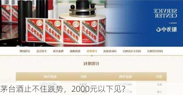 茅台酒止不住跌势，2000元以下见？