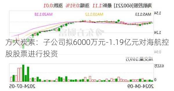 方大炭素：子公司拟6000万元-1.19亿元对海航控股股票进行投资