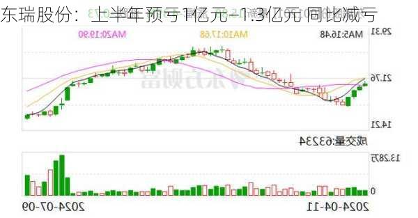 东瑞股份：上半年预亏1亿元—1.3亿元 同比减亏