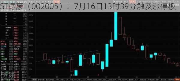 ST德豪（002005）：7月16日13时39分触及涨停板