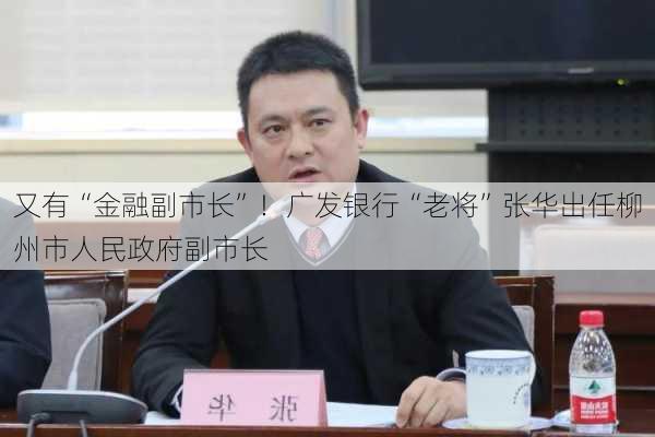 又有“金融副市长”！广发银行“老将”张华出任柳州市人民政府副市长