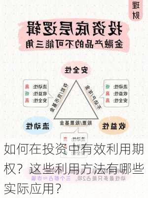 如何在投资中有效利用期权？这些利用方法有哪些实际应用？