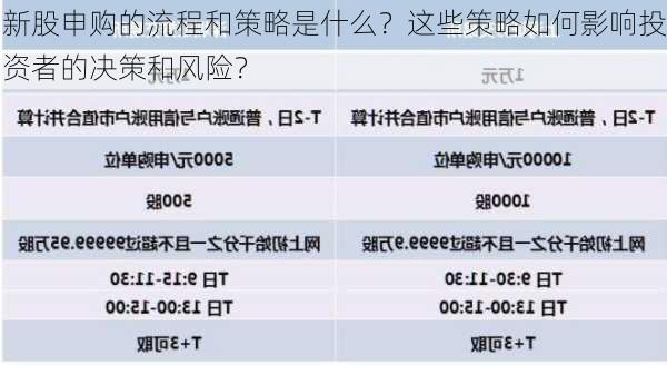 新股申购的流程和策略是什么？这些策略如何影响投资者的决策和风险？