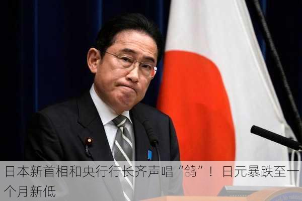 日本新首相和央行行长齐声唱“鸽”！日元暴跌至一个月新低