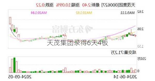 天茂集团录得6天4板