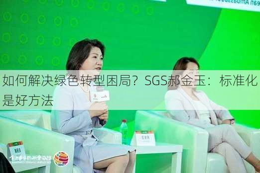 如何解决绿色转型困局？SGS郝金玉：标准化是好方法