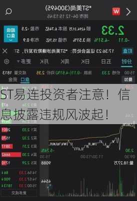 ST易连投资者注意！信息披露违规风波起！