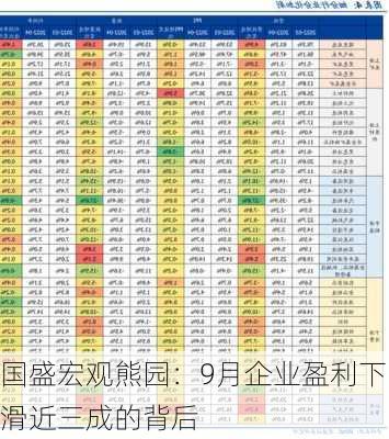 国盛宏观熊园：9月企业盈利下滑近三成的背后