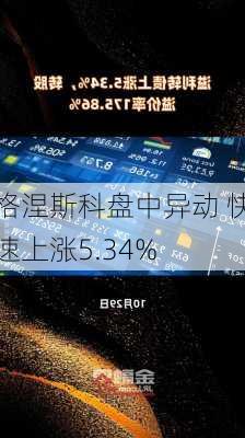 格涅斯科盘中异动 快速上涨5.34%