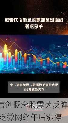 信创概念股震荡反弹 泛微网络午后涨停