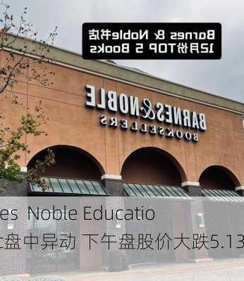 Barnes  Noble Education, Inc盘中异动 下午盘股价大跌5.13%