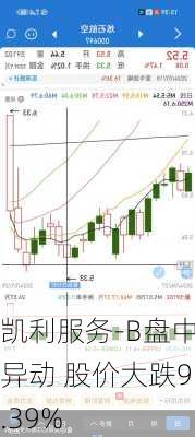 凯利服务-B盘中异动 股价大跌9.39%