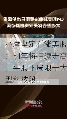 小摩坚定看涨美股：明年将持续走高，牛股不局限于大型科技股！